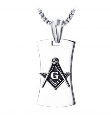 Personalized men's pendant steel plate Freemasonry dog tag