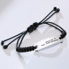 Men's Black nylon Bracelet Stainless Steel custom engraving personalize