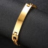 Bracelet personnalise homme gourmette acier chaine a graver