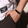 Men's Black Stainless Steel Ajustable Custom ID Bracelet