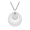 Women's High Polished Black Ceramic Drop Pendant Necklace