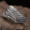 Sterling Silver Feather Wing Open Ring