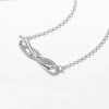 Sterling Silver Infinity Pendant Cubic Zirconia Inlay