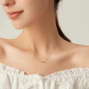 Silver chain necklace pendant with zirconium infinity symbol