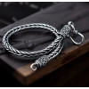 Men's Braided Chain Sterling Silver Bracelet