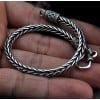 Bracelet homme argent oxyde chaine maille balinaise