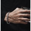 Bracelet balinais Argent Maille Tresse Cylindre Homme
