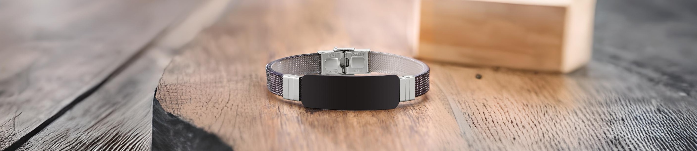 bracelet personnalisable gourmette acier