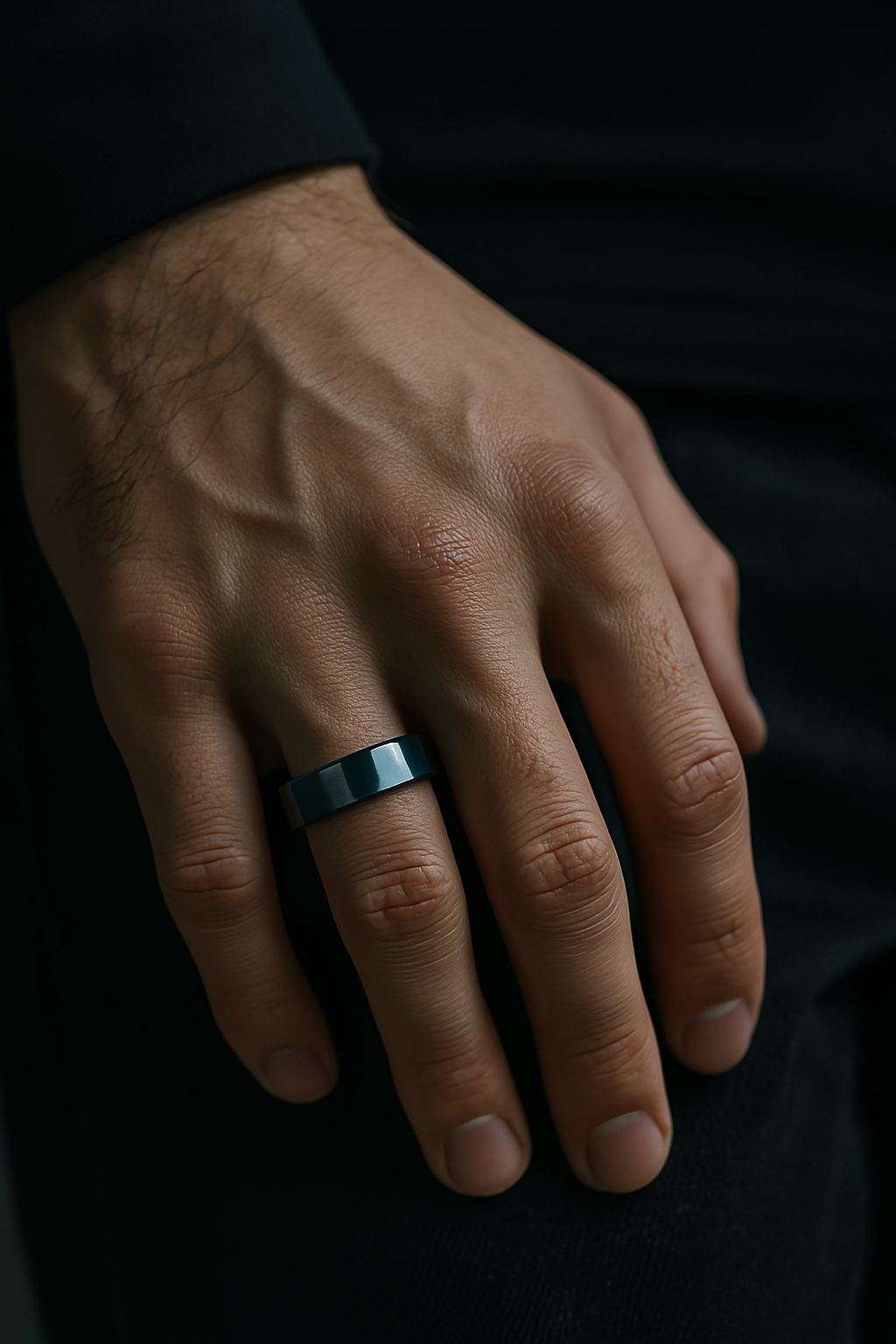 alliance homme tungstene noir