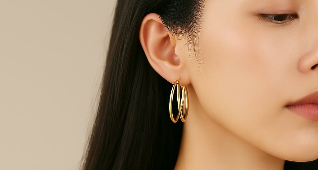 boucles oreilles créoles acier femme