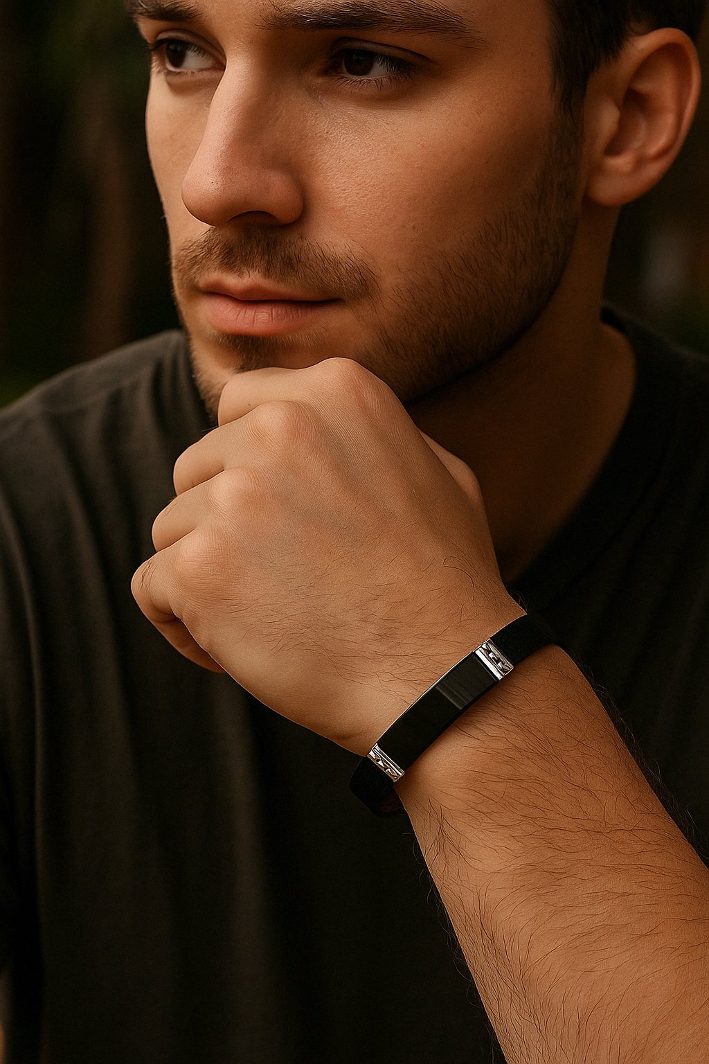 gourmette cuir personnalisable homme