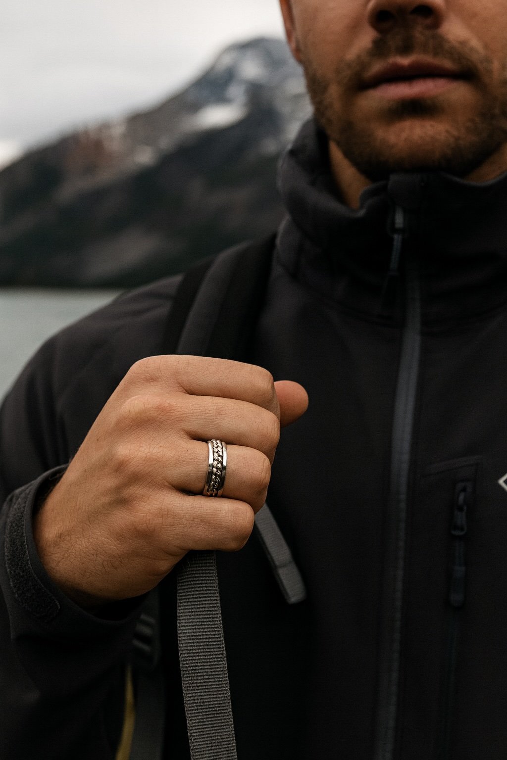 men’s anti-stress steel ring
