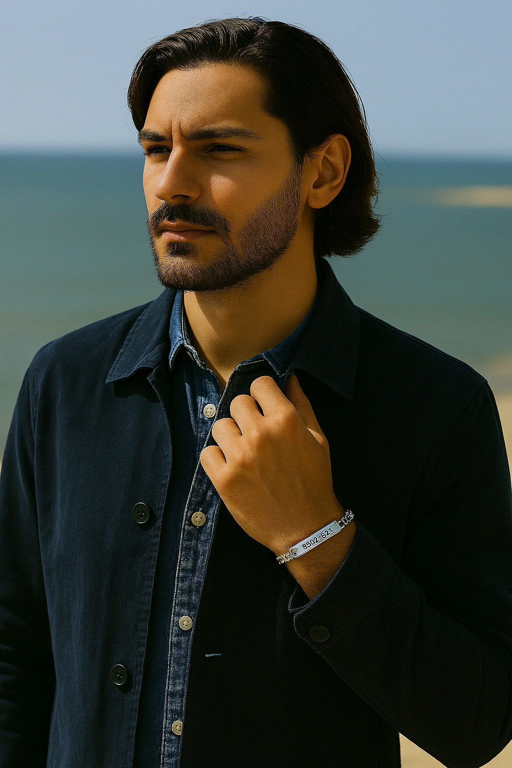 pulsera hombre acero gourmette personalizable