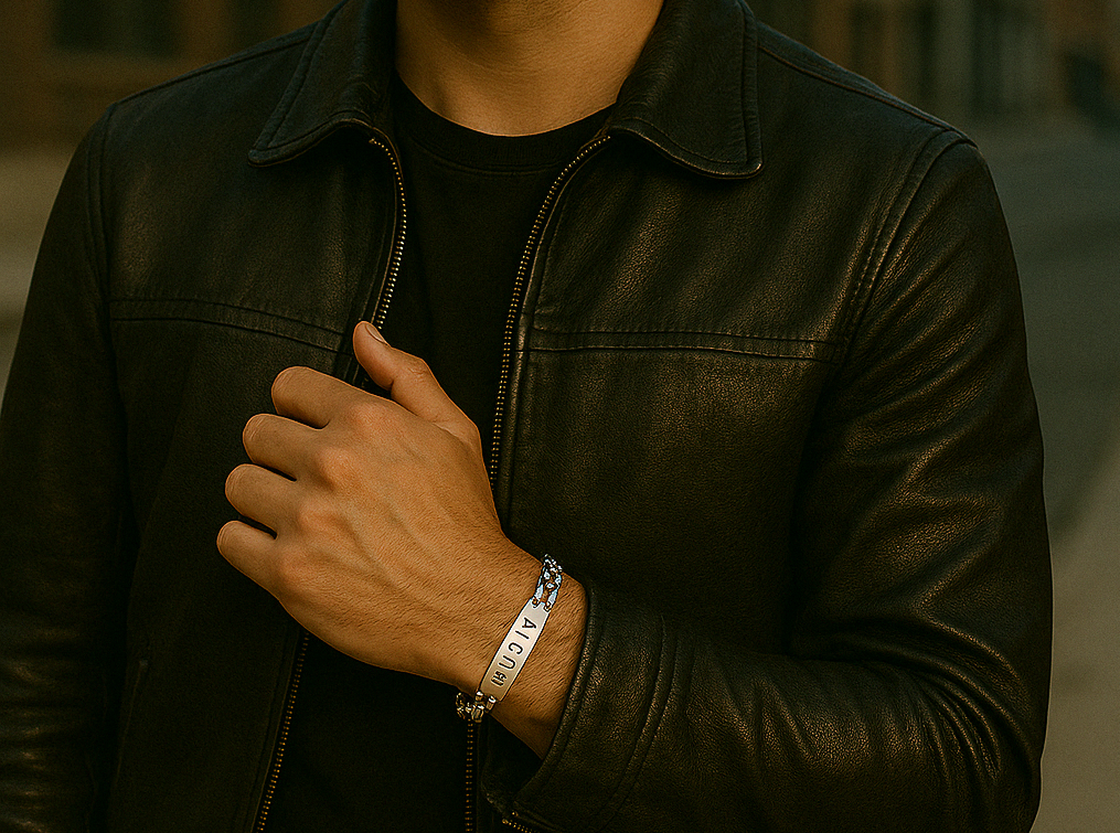 gravierbares Herrenarmband aus Edelstahl