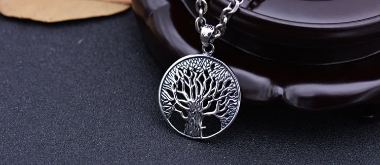 colgante árbol de la vida en plata