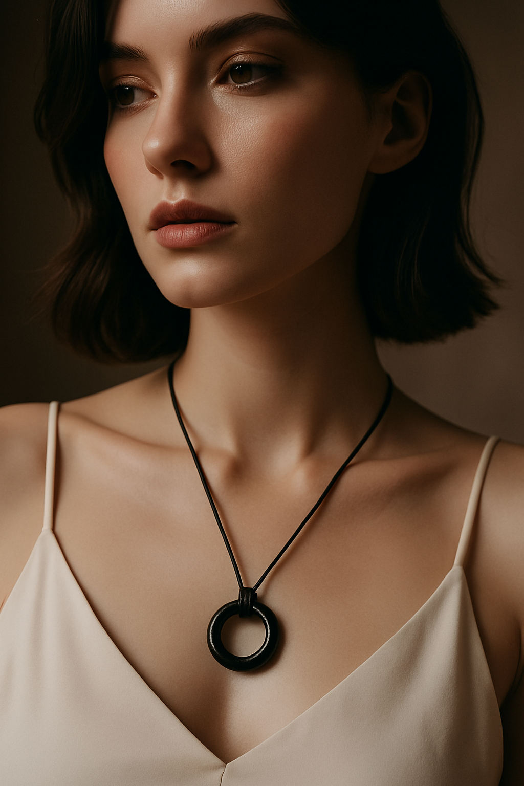 pendentif céramique femme