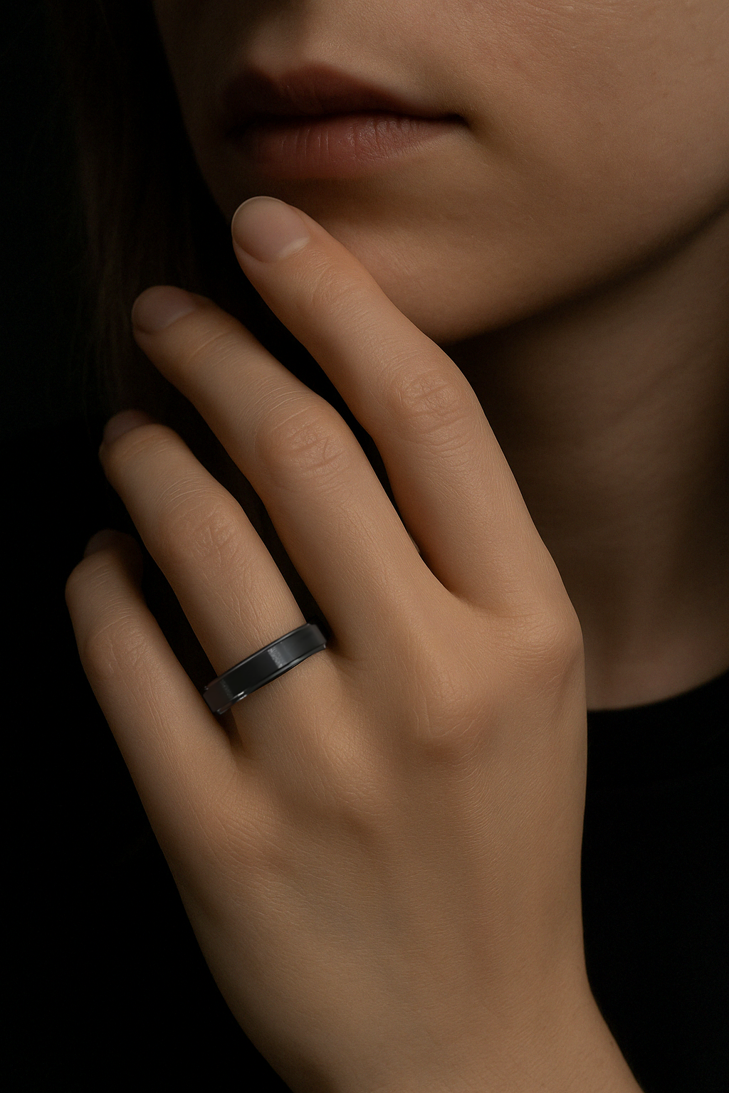 Brushed tungsten alliance ring for men and women