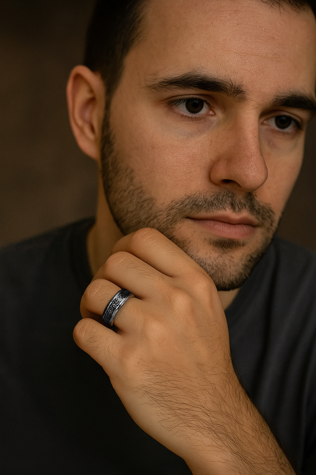 bague celtique homme tungstène gravable