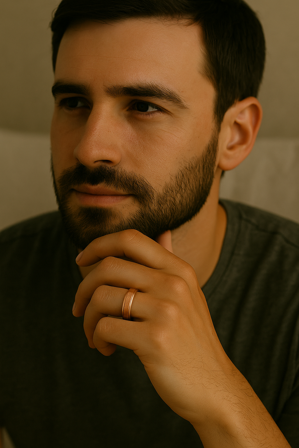 bague tungstène anti stress tournante homme