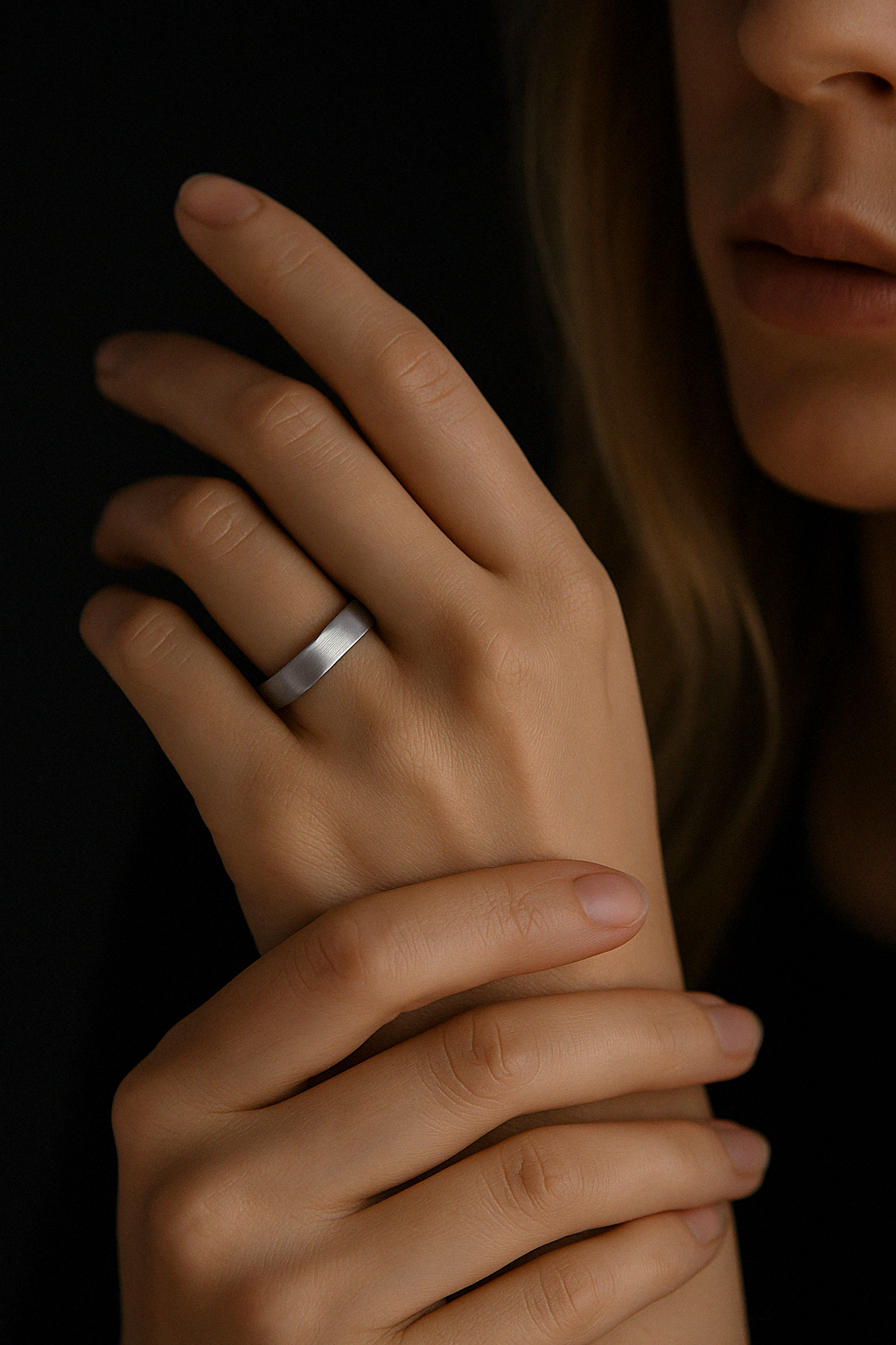 tungsten brushed alliance ring engravable