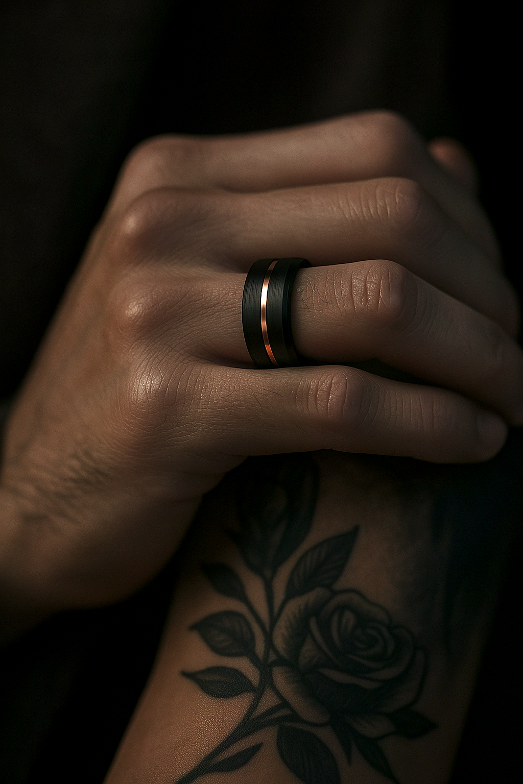 bague alliance tungstene brosse homme