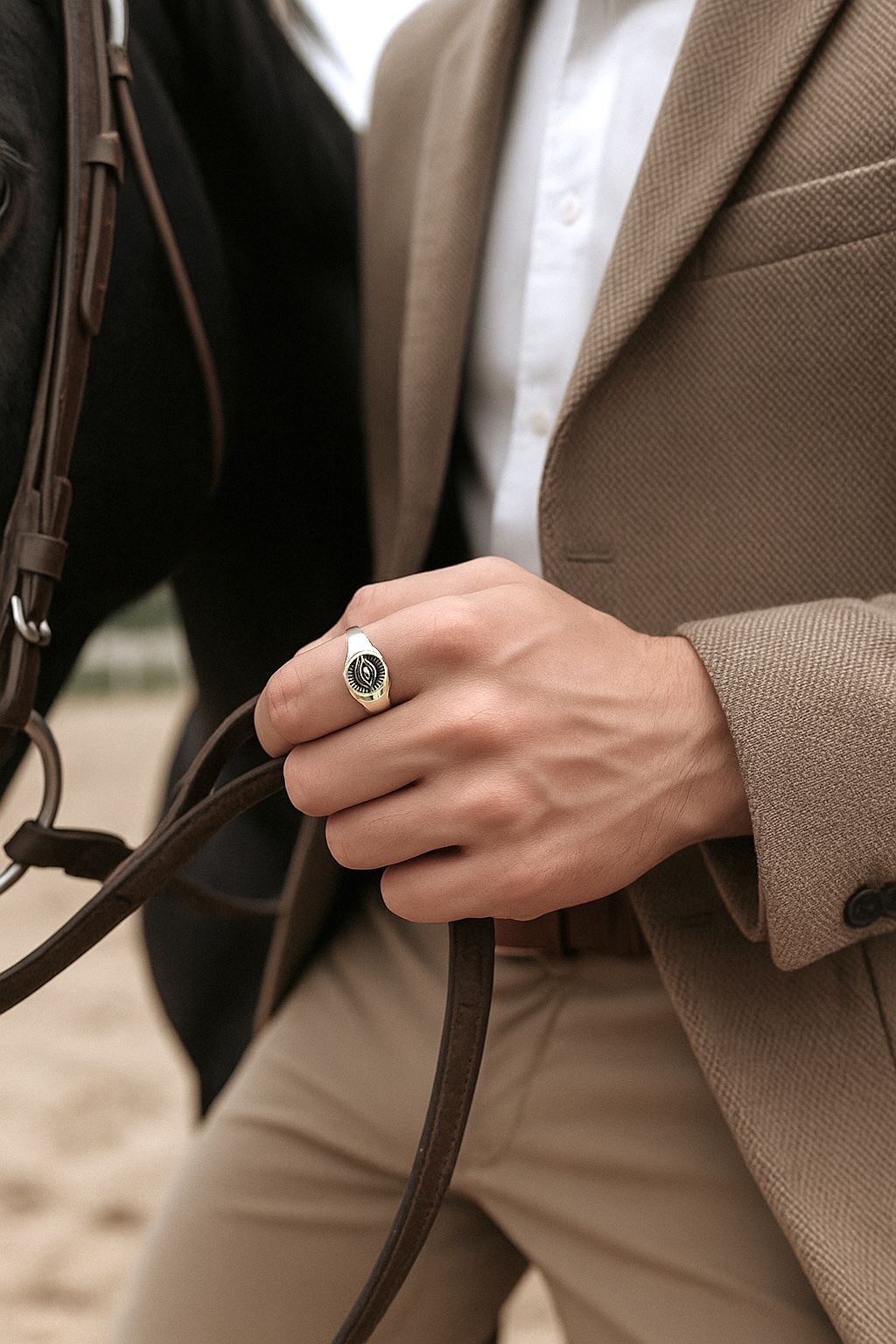 Anello in argento uomo aperto Occhio della Provvidenza massoneria
