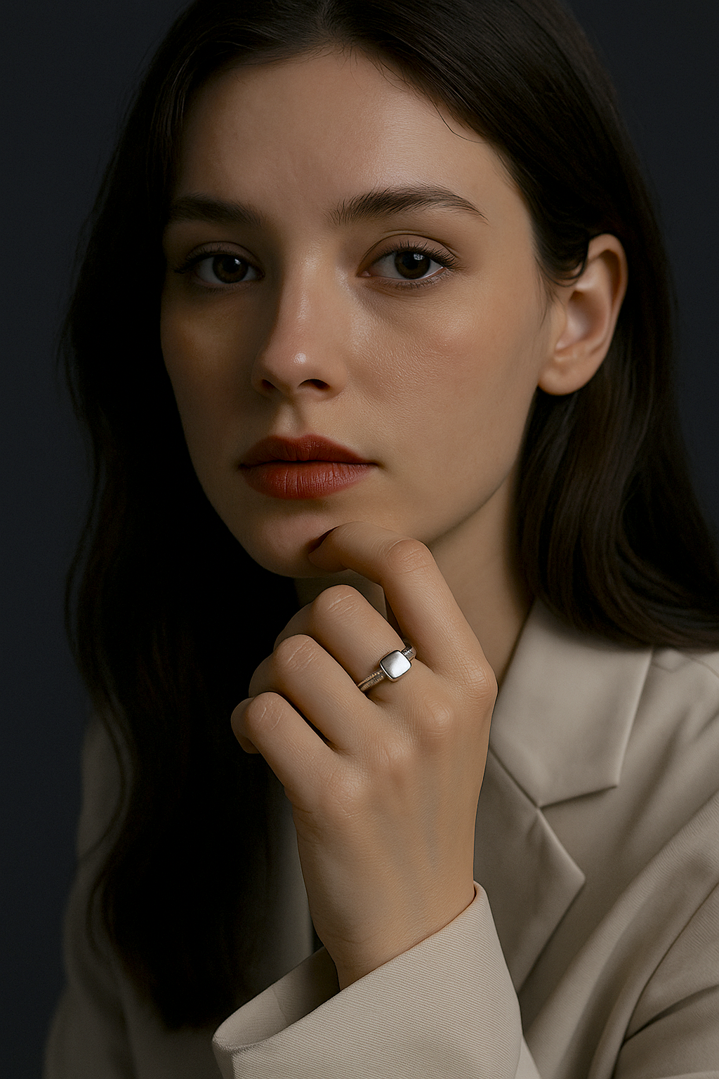 bague argent chevaliere ouverte réglable femme