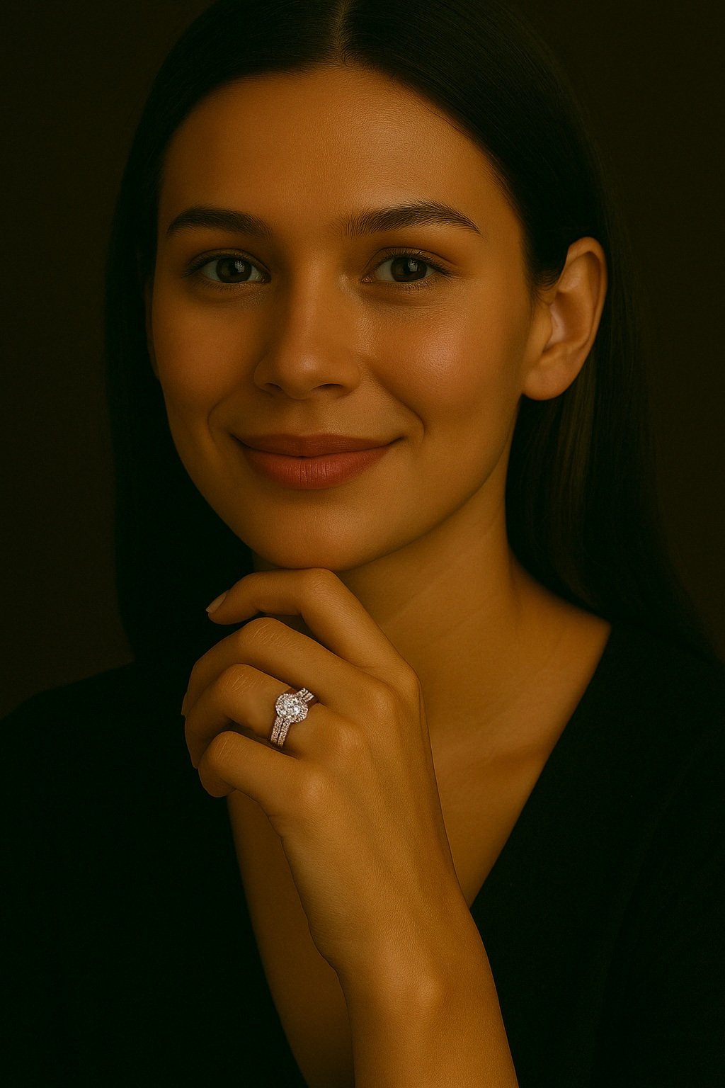 bague de fiançailles en argent zircons