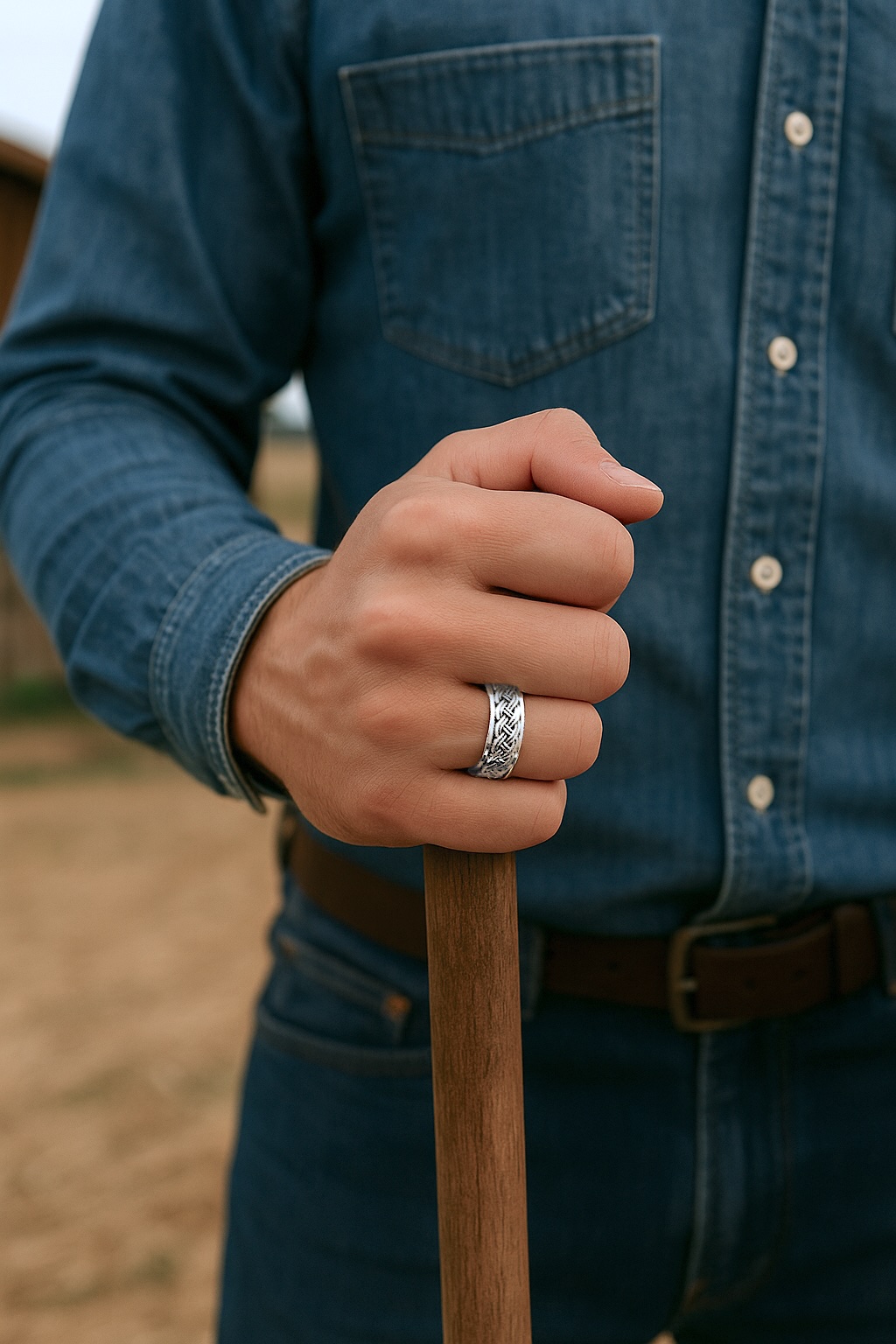 Zilveren ring met draaiende Keltische antistress band