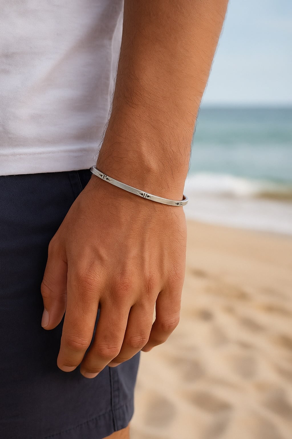 Bracelet Jonc Ajustable En Argent 925 – Neuf Avec étiquettes