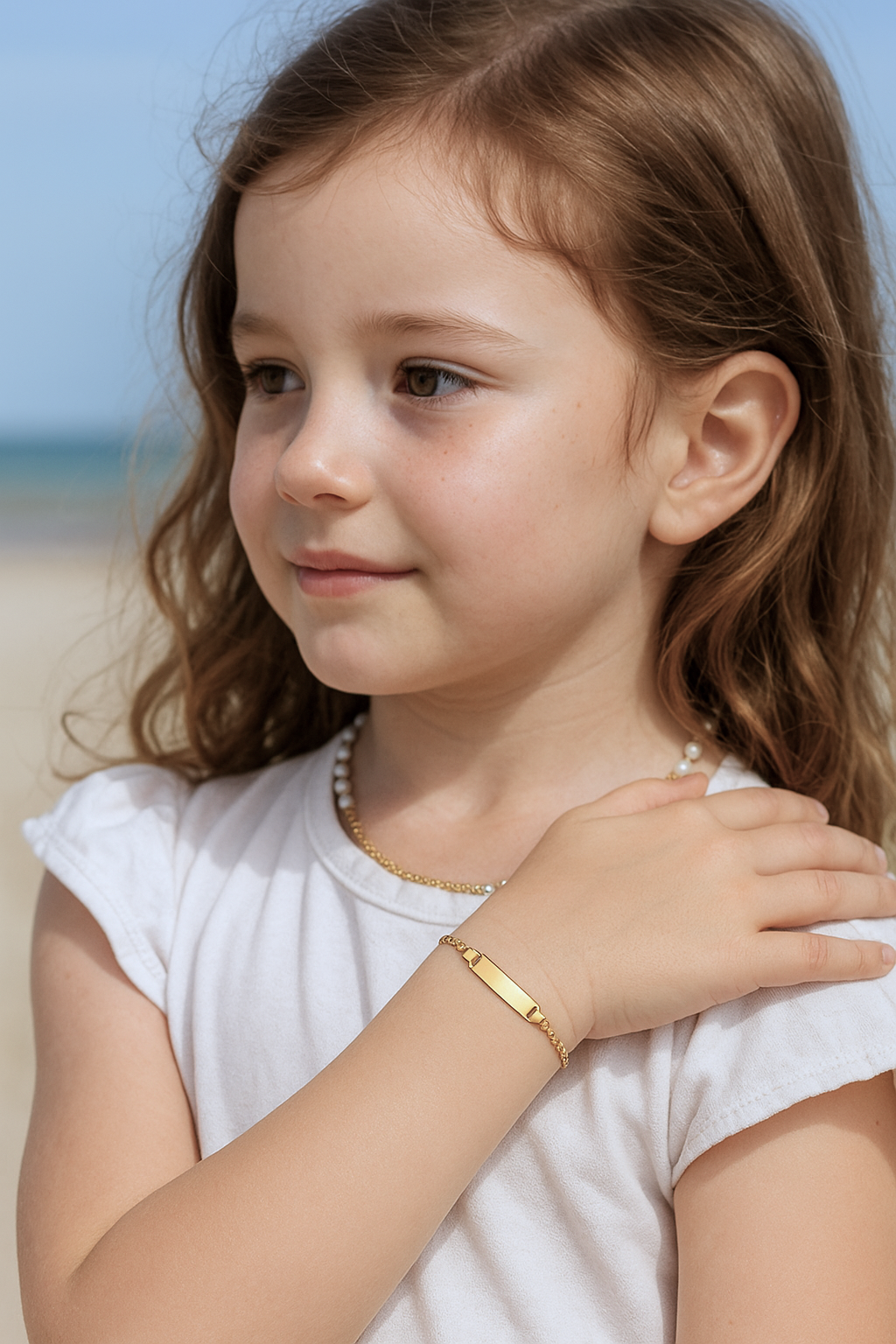 engraveable children’s stainless steel ID bracelet