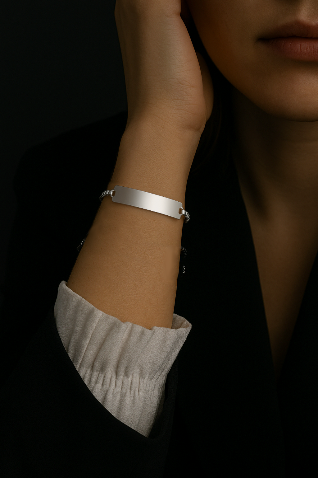 bracelet acier gourmette femme enfant personnalisable