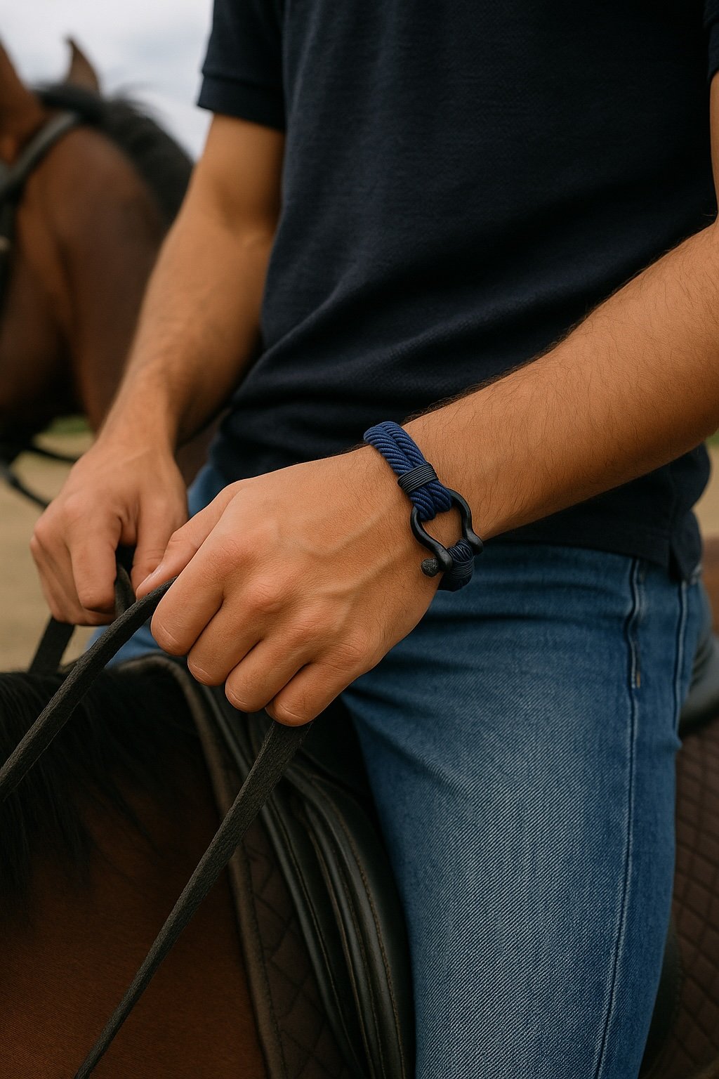 10 mm Hanfseilarmband mit Marineverschluss