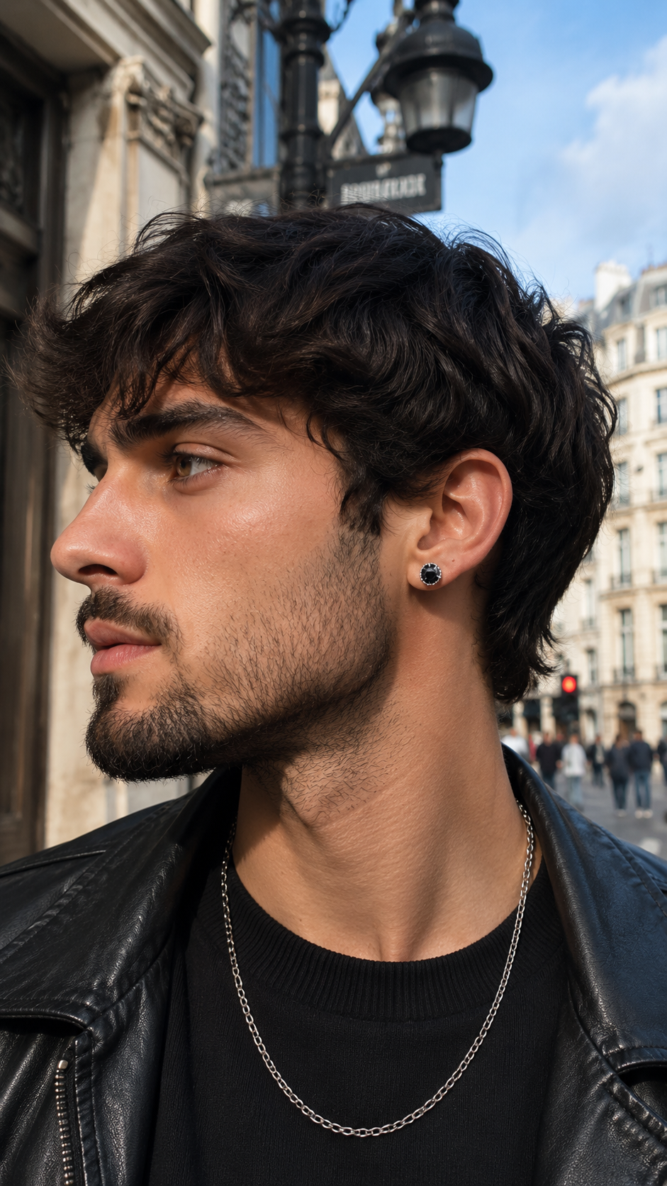 Boucles d'oreilles clous Argent couronne zirconium
