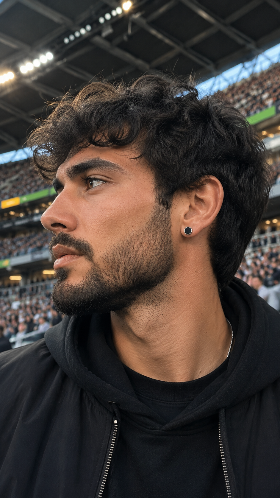 clous oreilles argent cle grecque homme