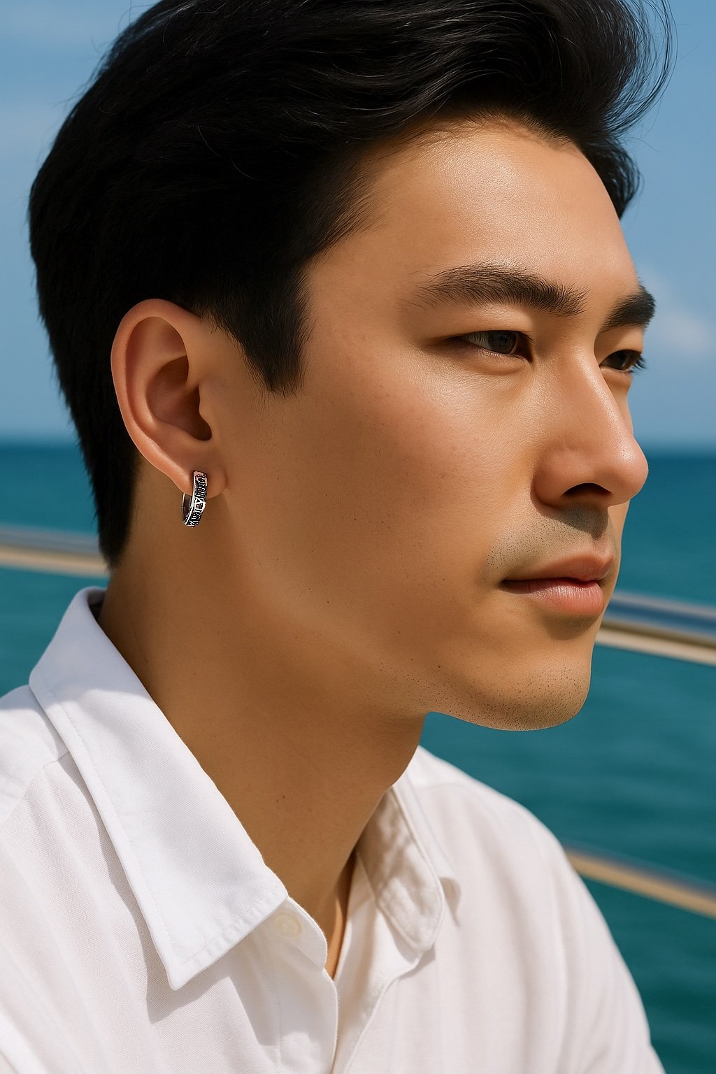 Boucles d'oreille argent créoles chiffres romains