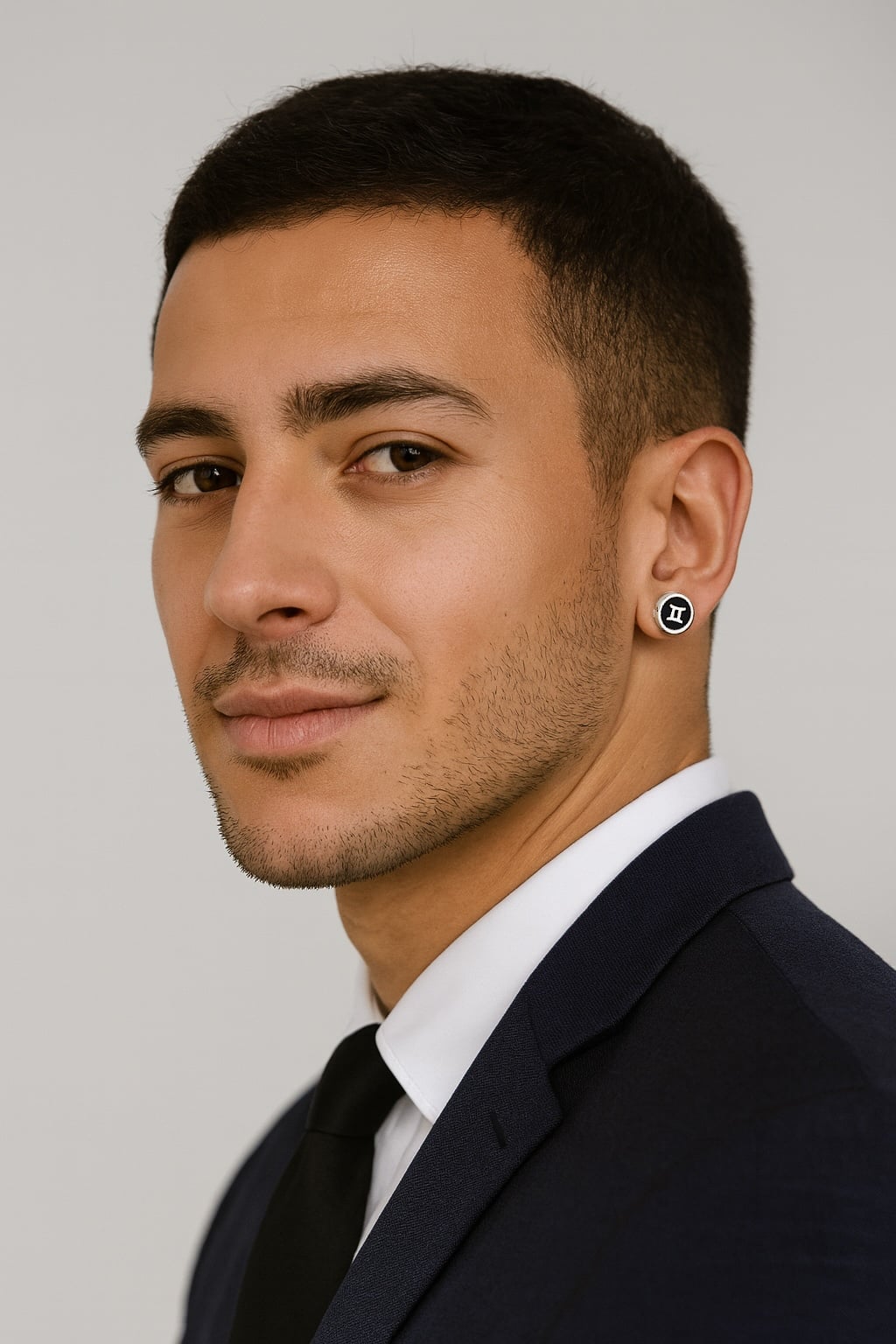 Pendientes de acero inoxidable signo zodiacal Géminis