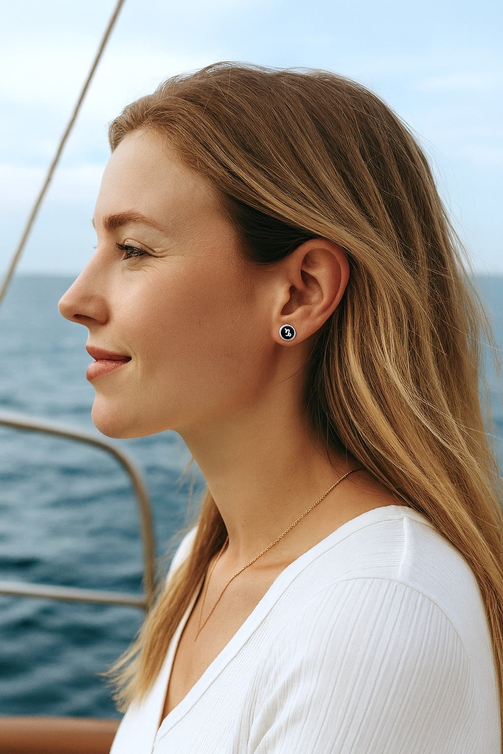 Orecchini segno zodiacale Capricorno in acciaio inox