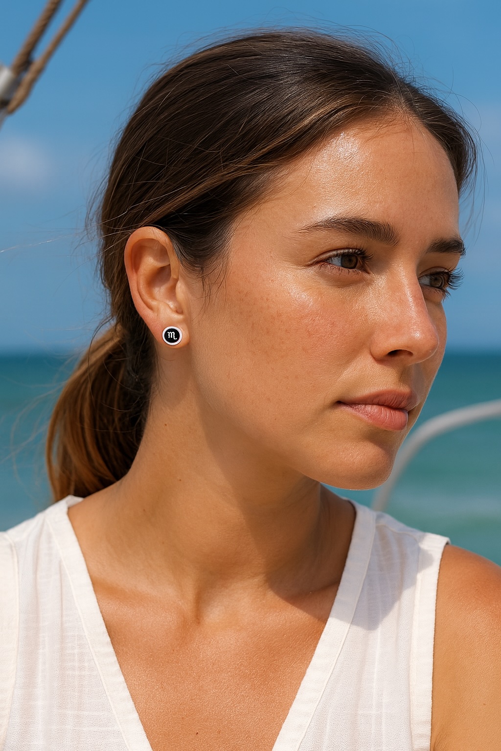 Pendientes signo zodiacal Escorpio de acero inoxidable