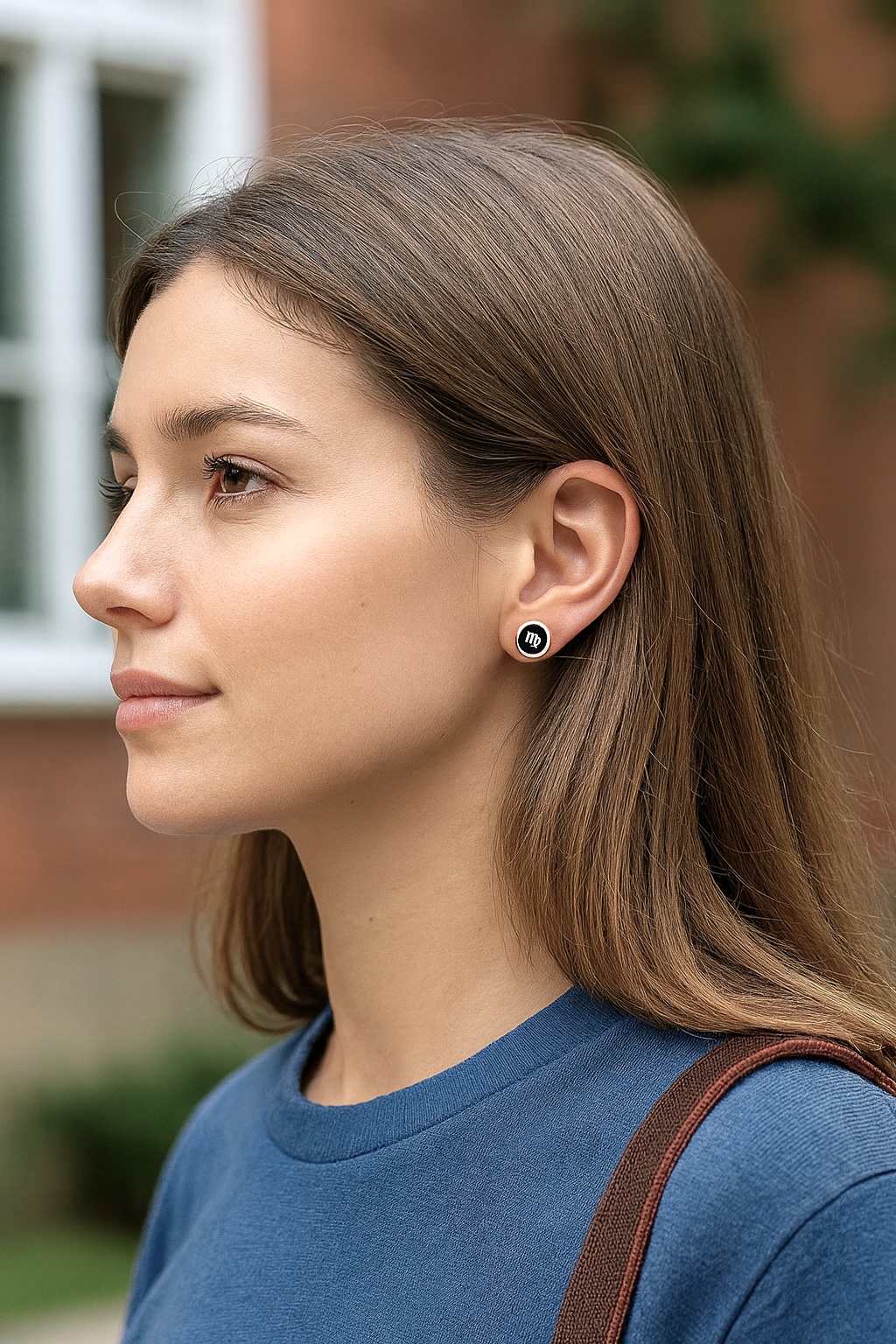 Pendientes signo zodiacal Virgo de acero inoxidable