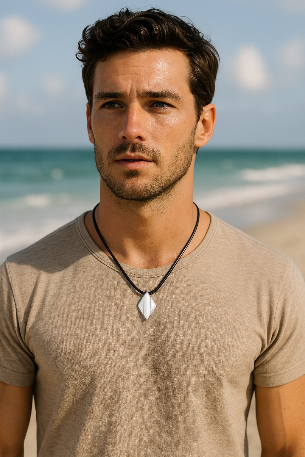 collana ciondolo in tungsteno inciso da uomo