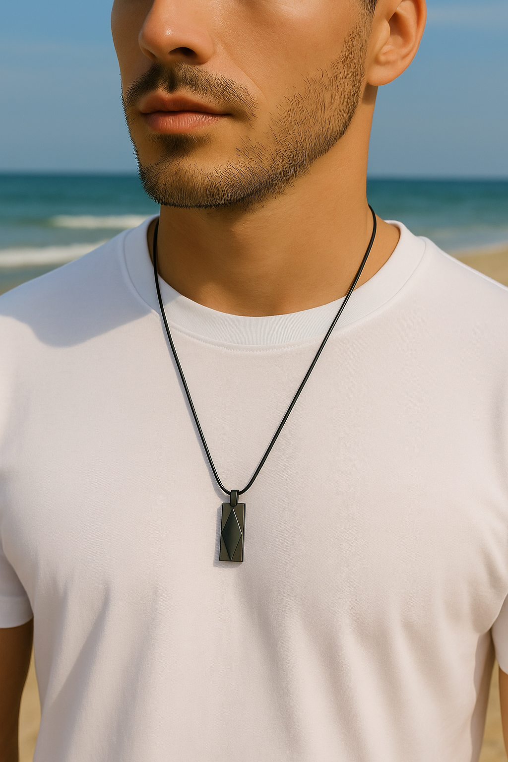 graveerbare herenketting met roestvrijstalen hanger
