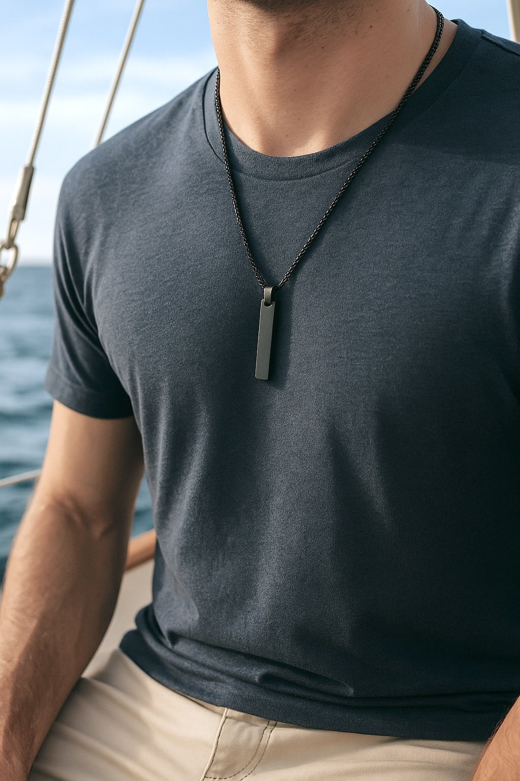 Gepersonaliseerde unisex stalen hanger met gravure