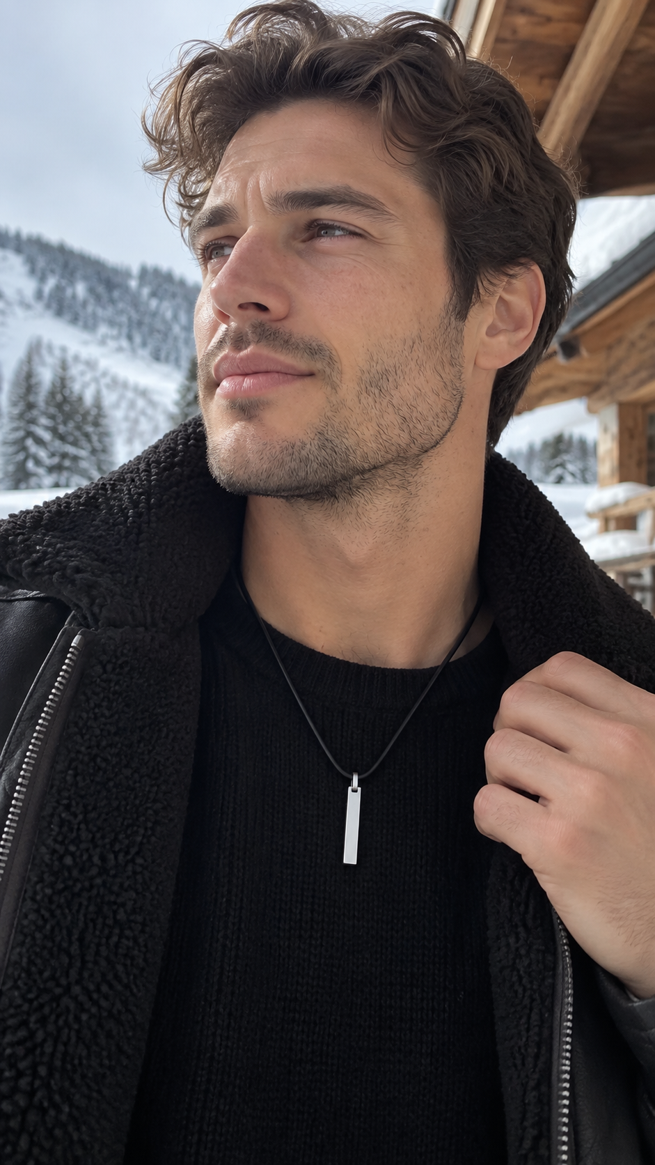 collier homme personnalisable tungstène